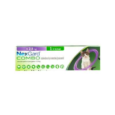 Nexgard Combo Antiparasitario Interno Y Externo Para Gatos hasta 2,5 Kg